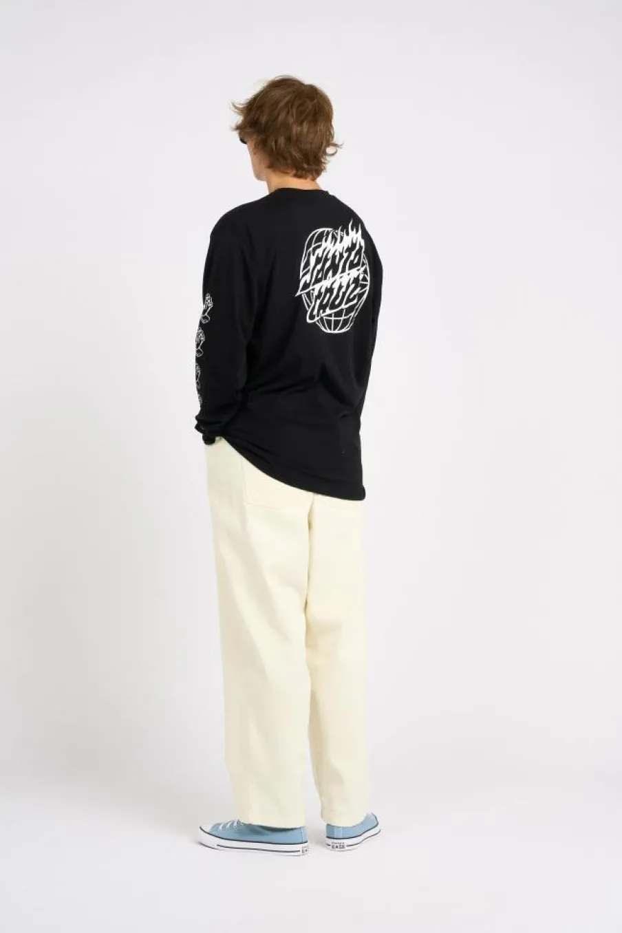 Global Flame Dot Mono - T-shirt | Noir*SANTA CRUZ Discount