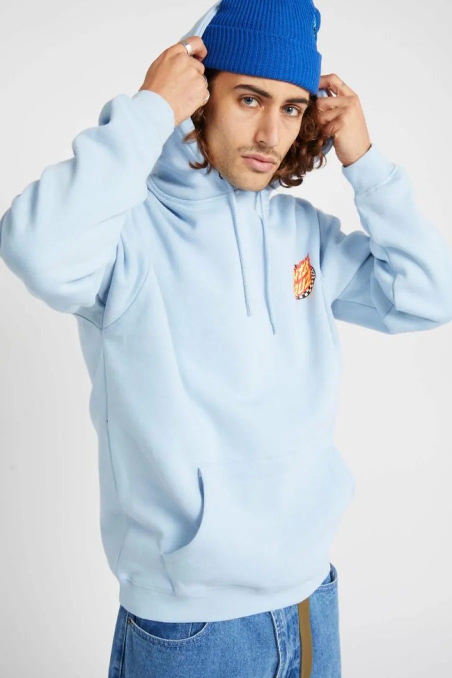 Goal Flame Hood - Hoodie | Bleu*SANTA CRUZ Hot