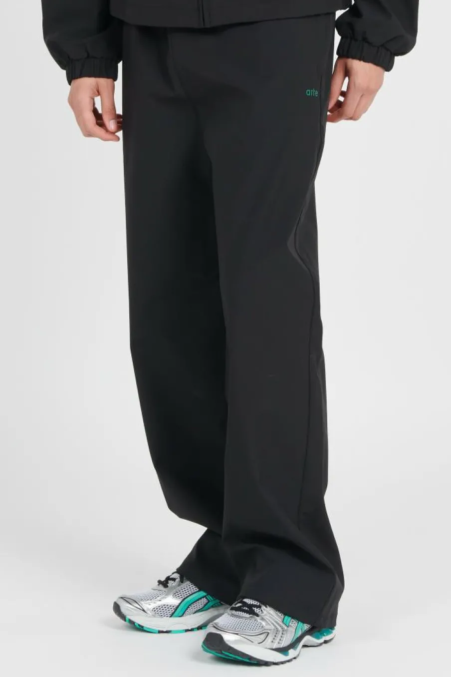 Green Logo Polyester Pants - Pantalon | Noir*ARTE ANTWERP New