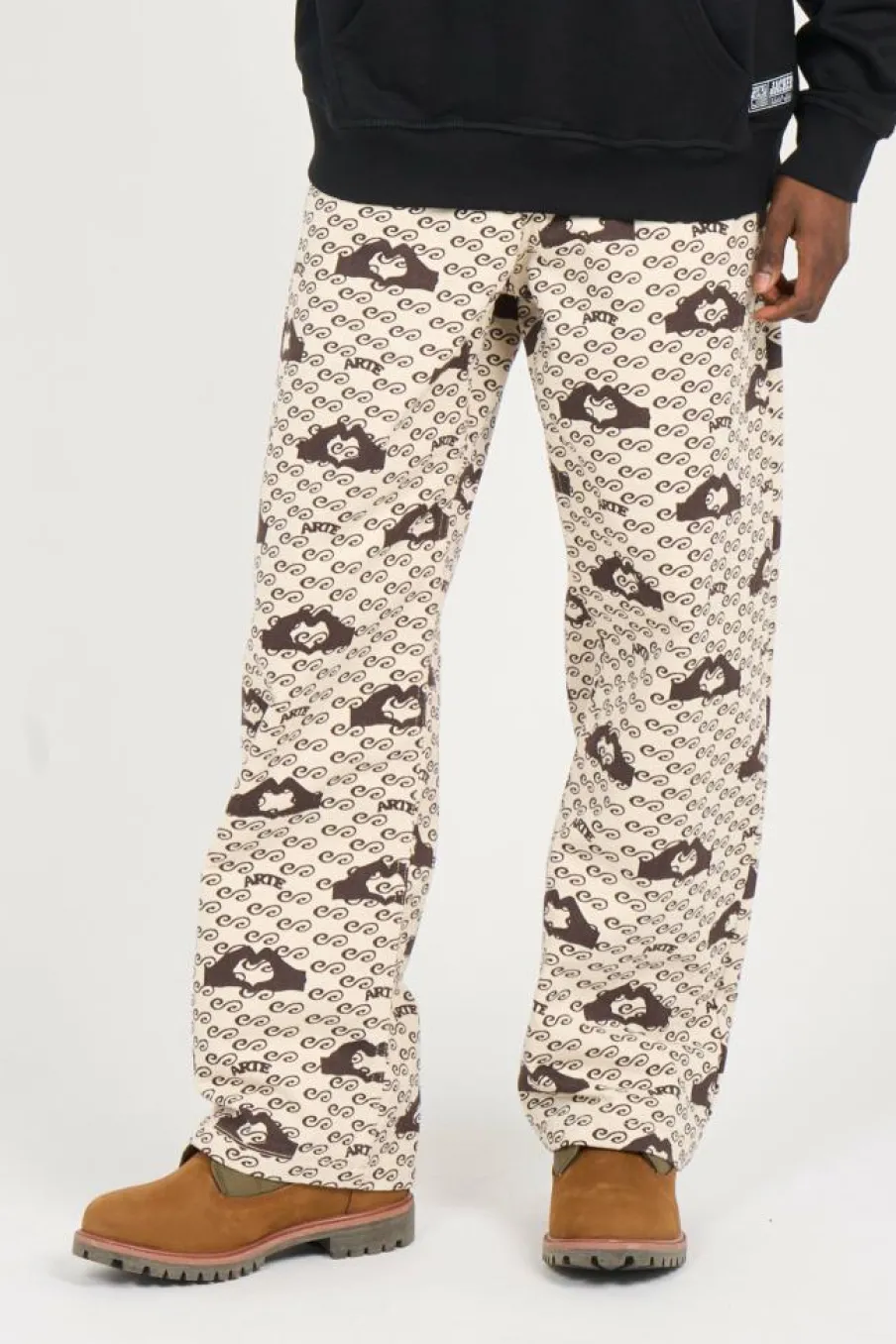 Hand Heart Print Pants - Pantalon | Beige*ARTE ANTWERP Discount