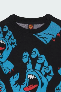 Hands All Over Knit Crew - Pull | Noir*SANTA CRUZ Best