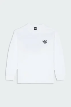 HEART GLOBE LONG SLV TEE - T-shirt | Blanc*LOST MANAGEMENT CITIES New