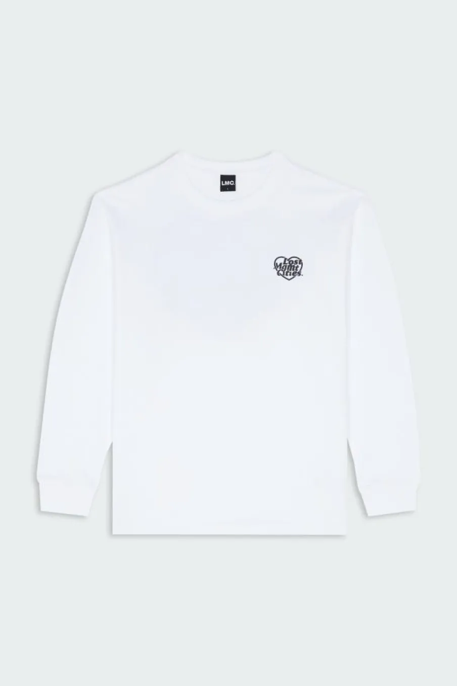 HEART GLOBE LONG SLV TEE - T-shirt | Blanc*LOST MANAGEMENT CITIES New