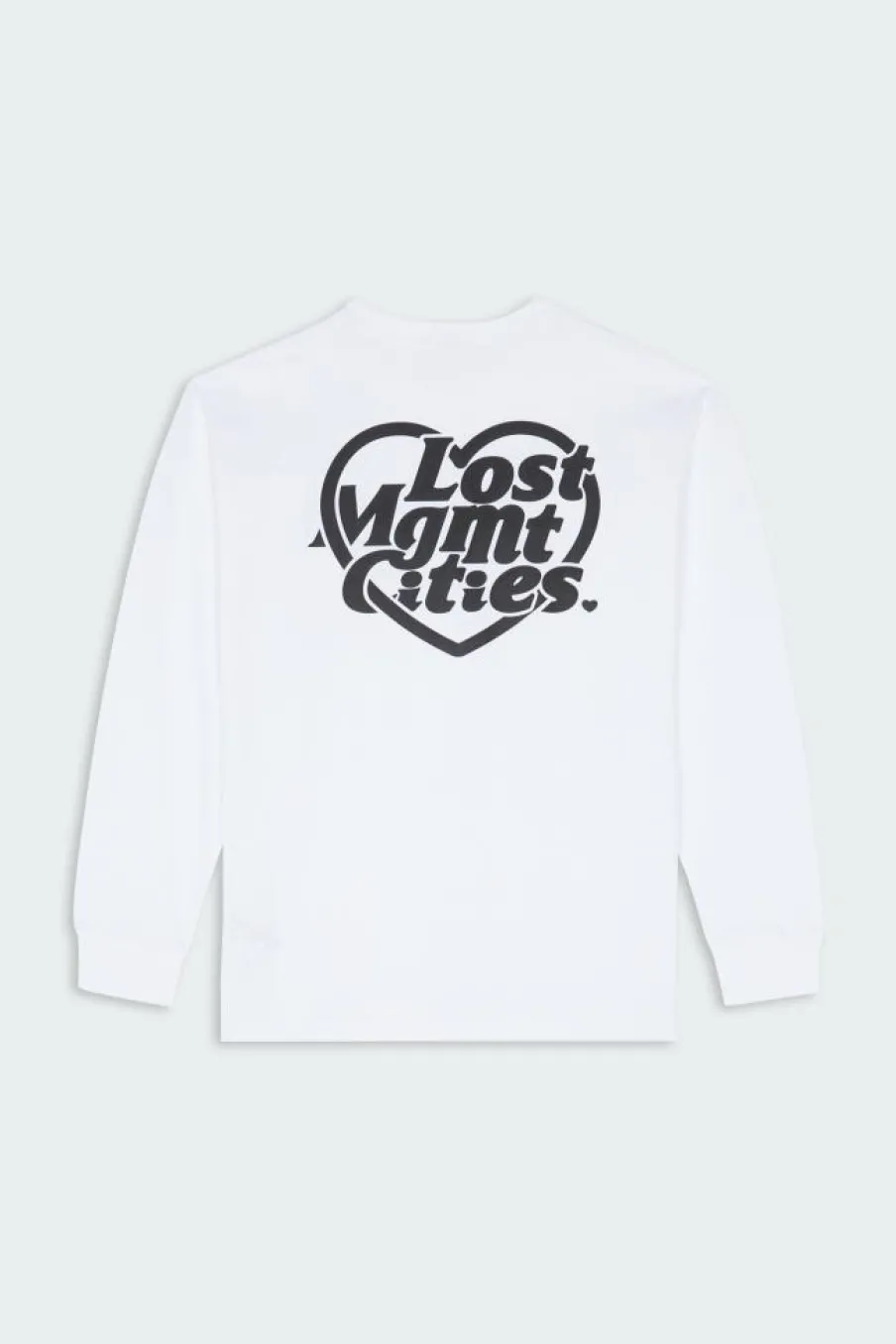 HEART GLOBE LONG SLV TEE - T-shirt | Blanc*LOST MANAGEMENT CITIES New