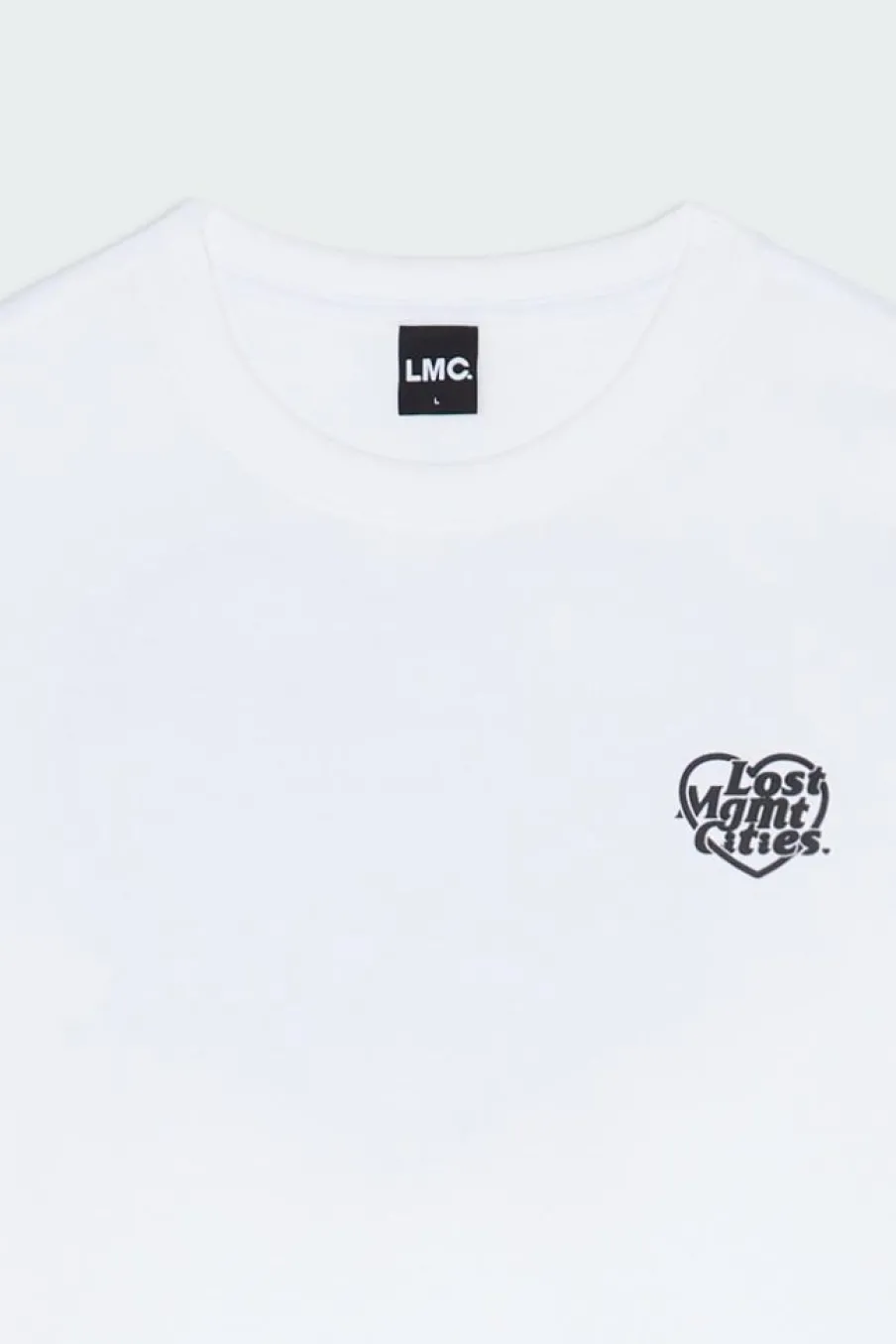 HEART GLOBE LONG SLV TEE - T-shirt | Blanc*LOST MANAGEMENT CITIES New