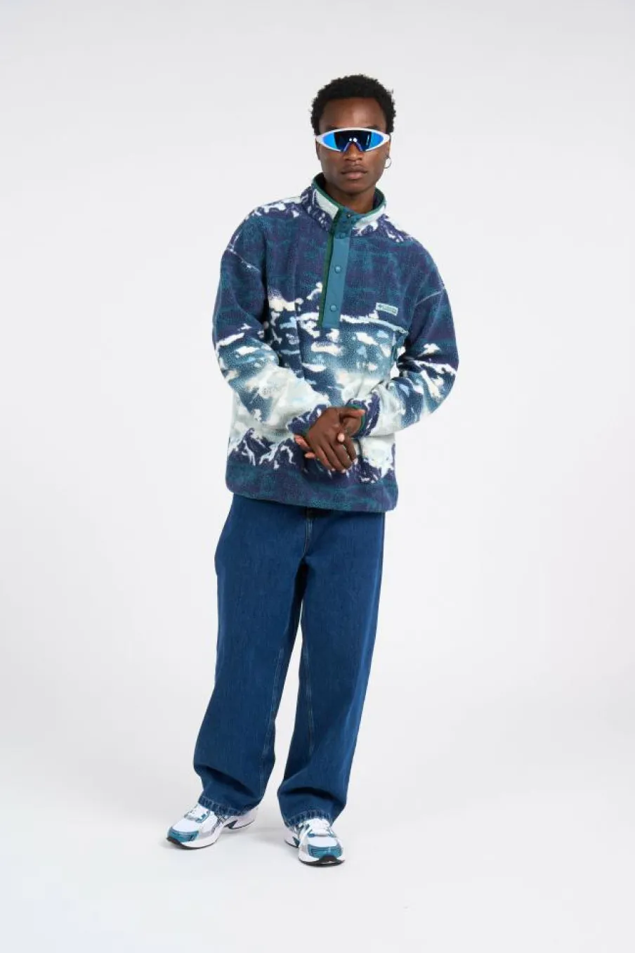 Helvetia II Printed Half - Polaire | Bleu*COLUMBIA New