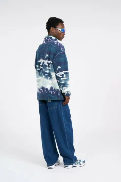 Helvetia II Printed Half - Polaire | Bleu*COLUMBIA New