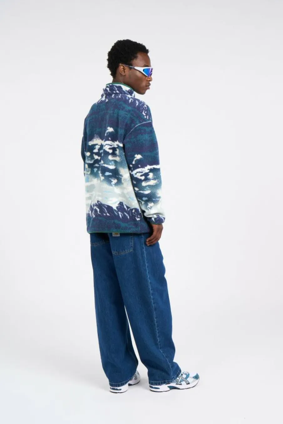 Helvetia II Printed Half - Polaire | Bleu*COLUMBIA New