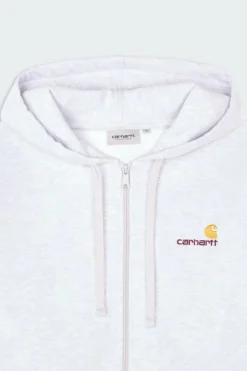 Hooded American Script - Hoodie zippé | Gris*CARHARTT WIP Discount