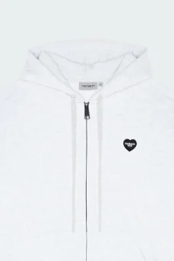 Hooded Heart II Hartt Sweat Jacket - Hoodie zippé | Gris*CARHARTT WIP Discount