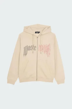 HOODIE ZIP CROWN PITCHER - Hoodie zippé | Beige*WASTED Discount