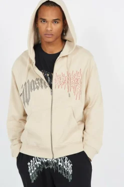 HOODIE ZIP CROWN PITCHER - Hoodie zippé | Beige*WASTED Discount