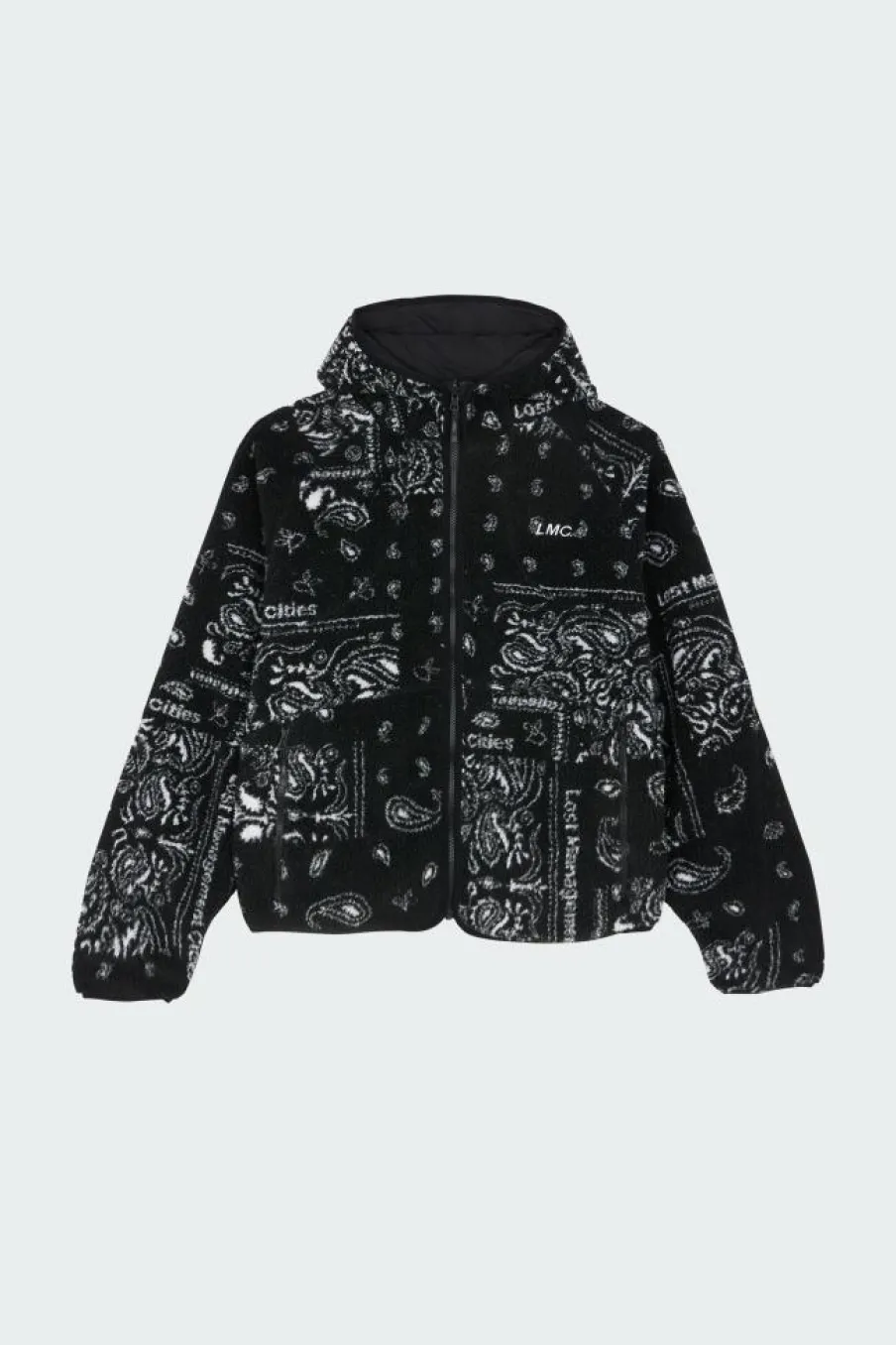 ITALIC JQD BOA FLEECE RVSB HOODED JACKET - Veste | Noir*LOST MANAGEMENT CITIES Clearance