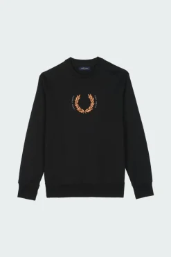 LAUREL WREATH SWEATSHIRT - Sweat | Noir*FRED PERRY Discount