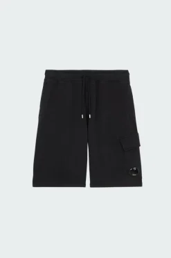 LIGHT FLEECE CARGO LENS SHORTS - Short | Noir*C.P. COMPANY Hot