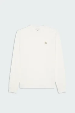 LS WAFFLE BADGE CREW - Pull | Blanc*CALVIN KLEIN Outlet