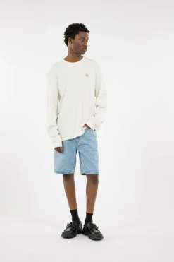 LS WAFFLE BADGE CREW - Pull | Blanc*CALVIN KLEIN Outlet