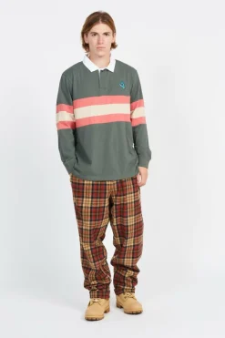 Mini Hand Stripe L/S Polo - Polo | Vert*SANTA CRUZ Best