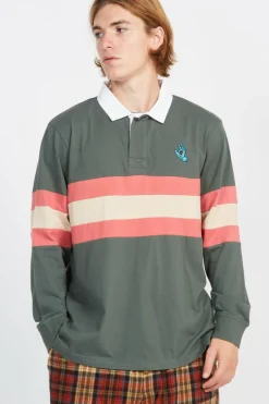 Mini Hand Stripe L/S Polo - Polo | Vert*SANTA CRUZ Best