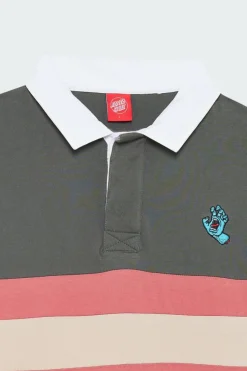 Mini Hand Stripe L/S Polo - Polo | Vert*SANTA CRUZ Best