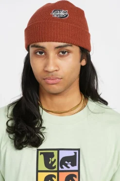 Mono Lined Oval Dot Beanie - Bonnet | Marron*SANTA CRUZ Online