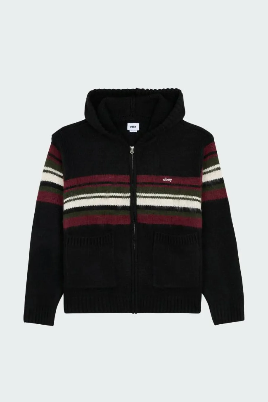 MYERS ZIP UP - Cardigan | Noir*OBEY Outlet