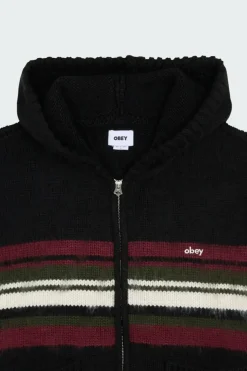 MYERS ZIP UP - Cardigan | Noir*OBEY Outlet