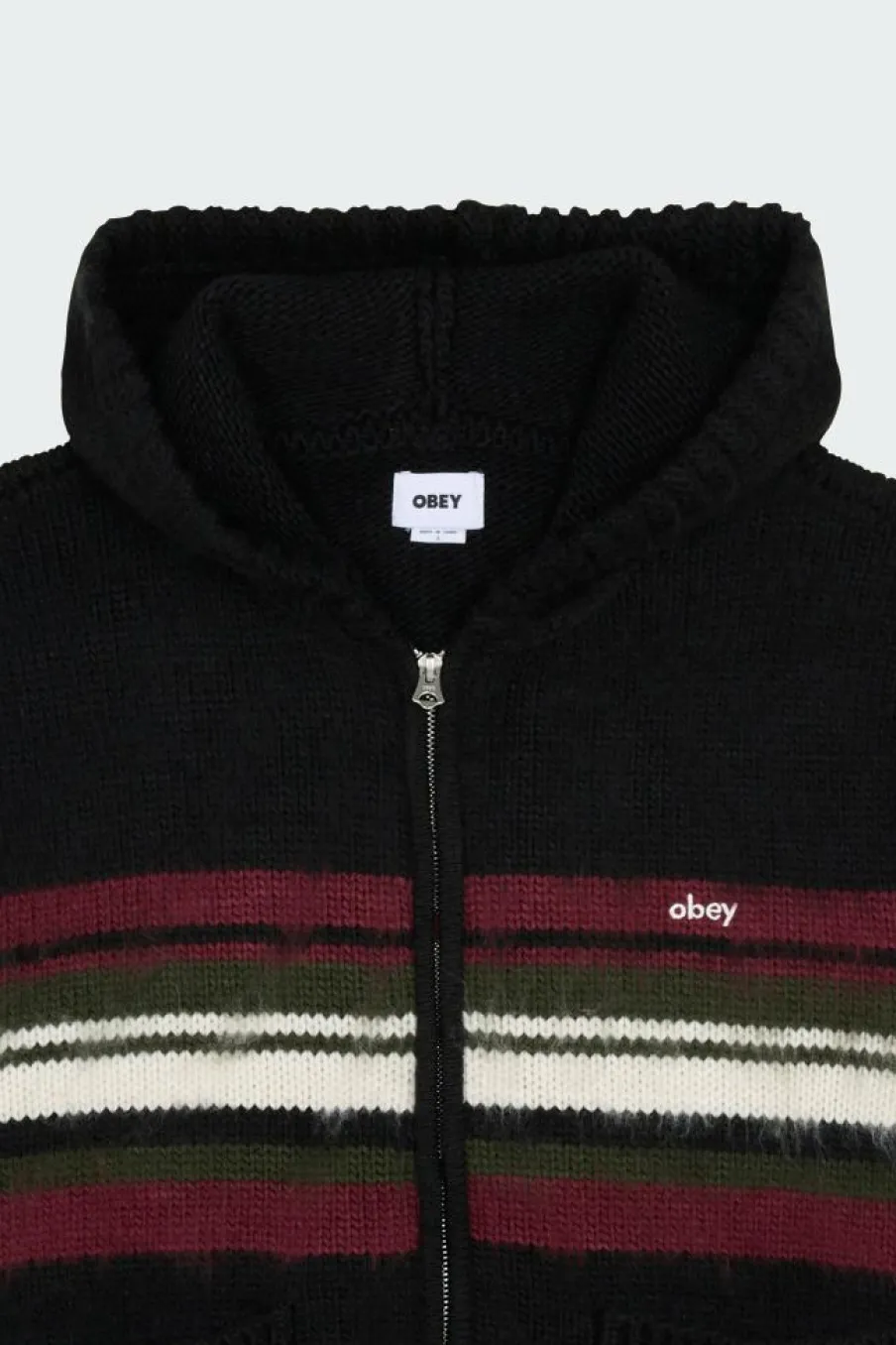 MYERS ZIP UP - Cardigan | Noir*OBEY Outlet