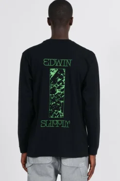 Nocturnal Wandering TS LS - T-shirt manches longues | Noir*EDWIN Outlet