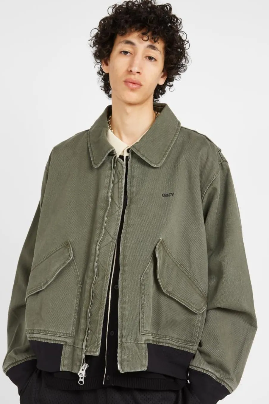 DENIM CWU K - Veste | Vert*OBEY Outlet