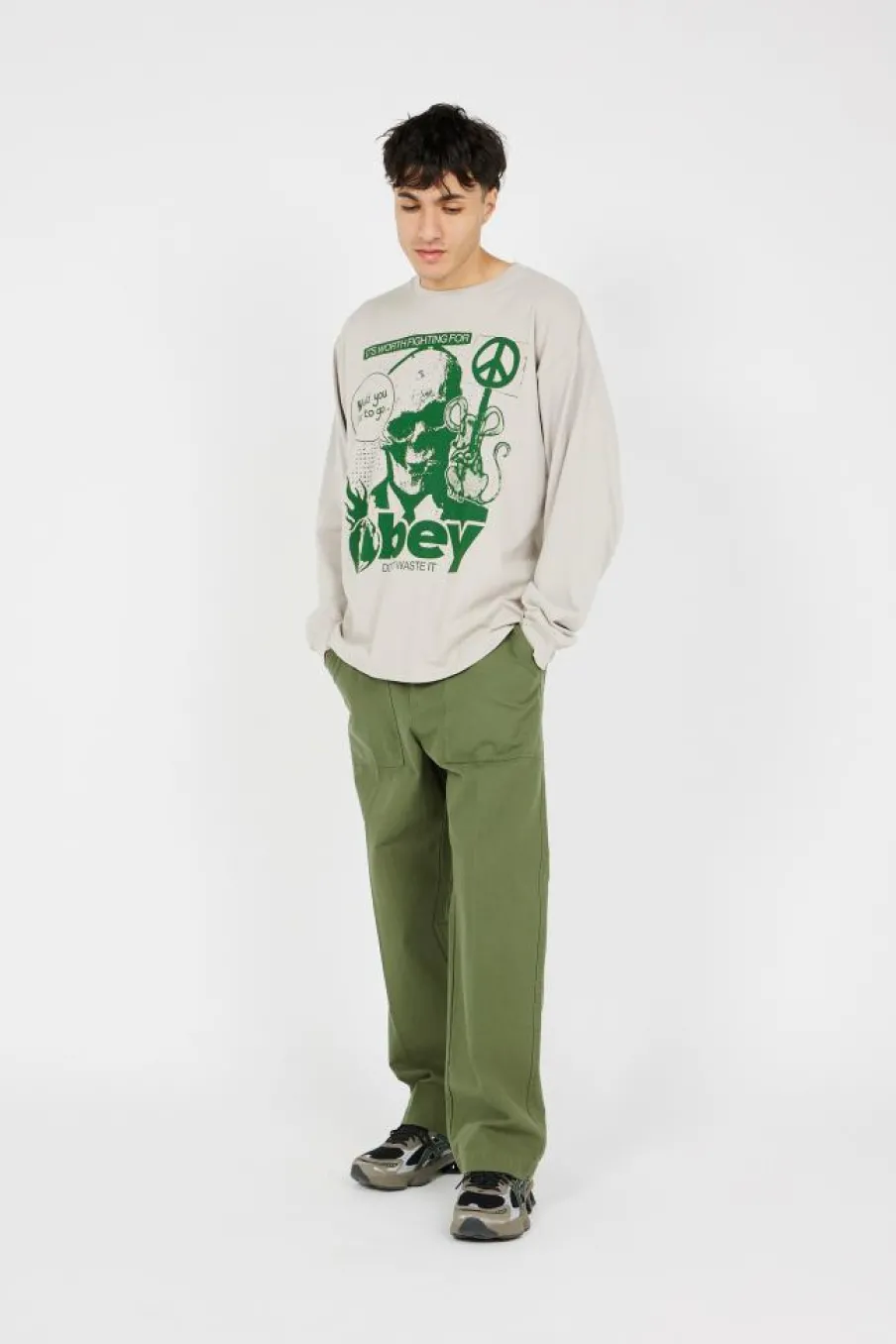 DON'T WASTE IT - T-shirt | Gris*OBEY Online