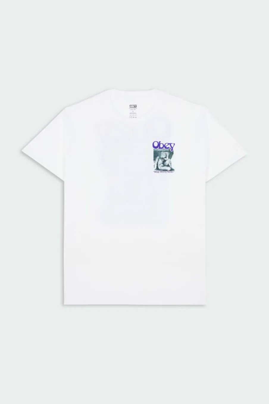 STOP WORRY NOW - T-shirt | Blanc*OBEY Clearance