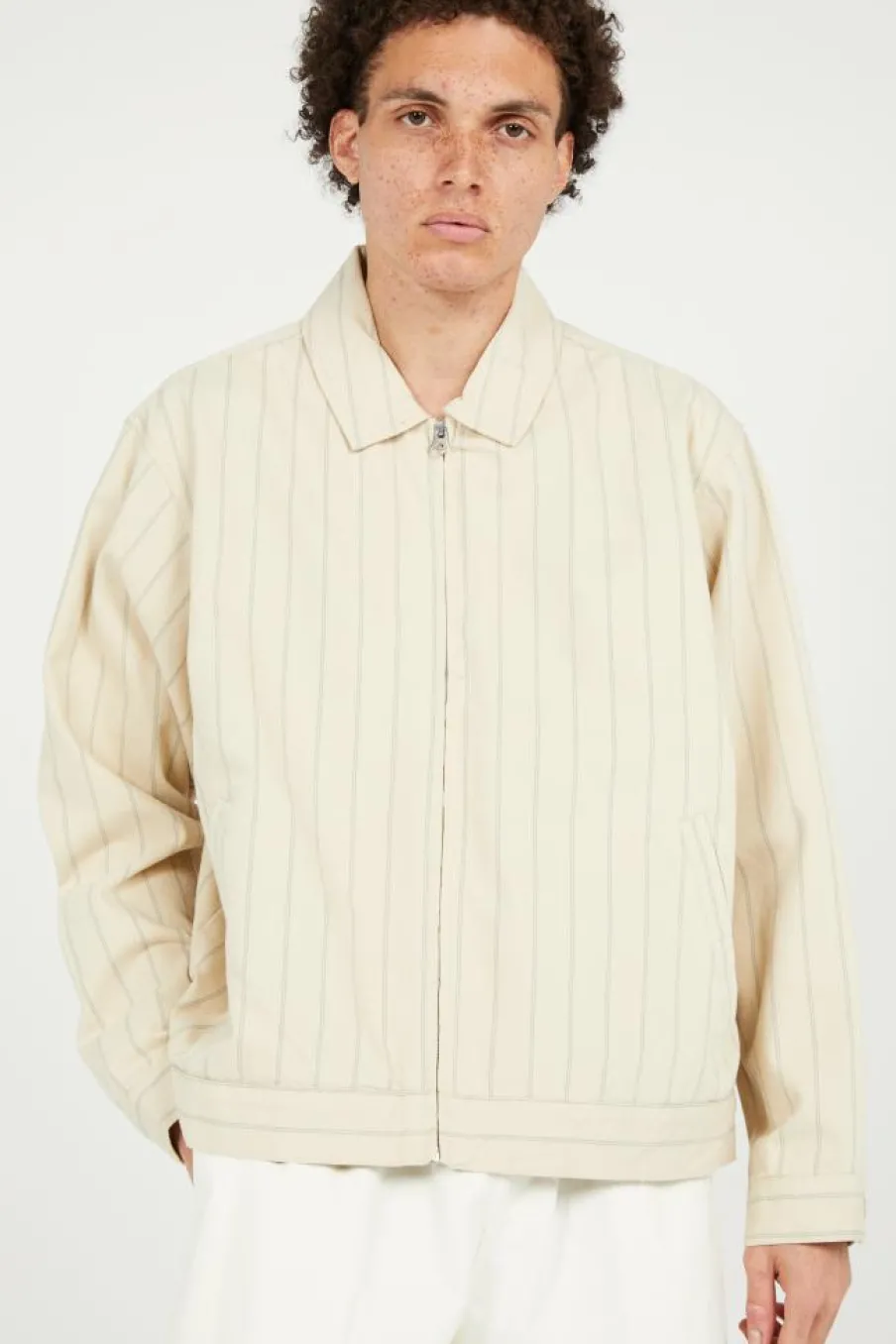 STRIPE ZIP - Veste | Beige*OBEY Sale