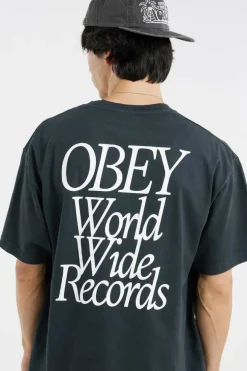 WORLDWIDE RECORDS - T-shirt | Noir*OBEY Sale