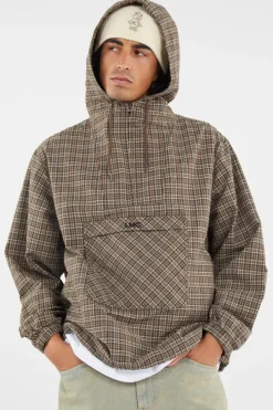 OG CHECK ANORAK JACKET - Veste | Violet*LOST MANAGEMENT CITIES Outlet