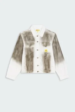 OIL STAINED TRUCKER - Veste | Blanc*ICE CREAM