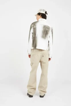 OIL STAINED TRUCKER - Veste | Blanc*ICE CREAM