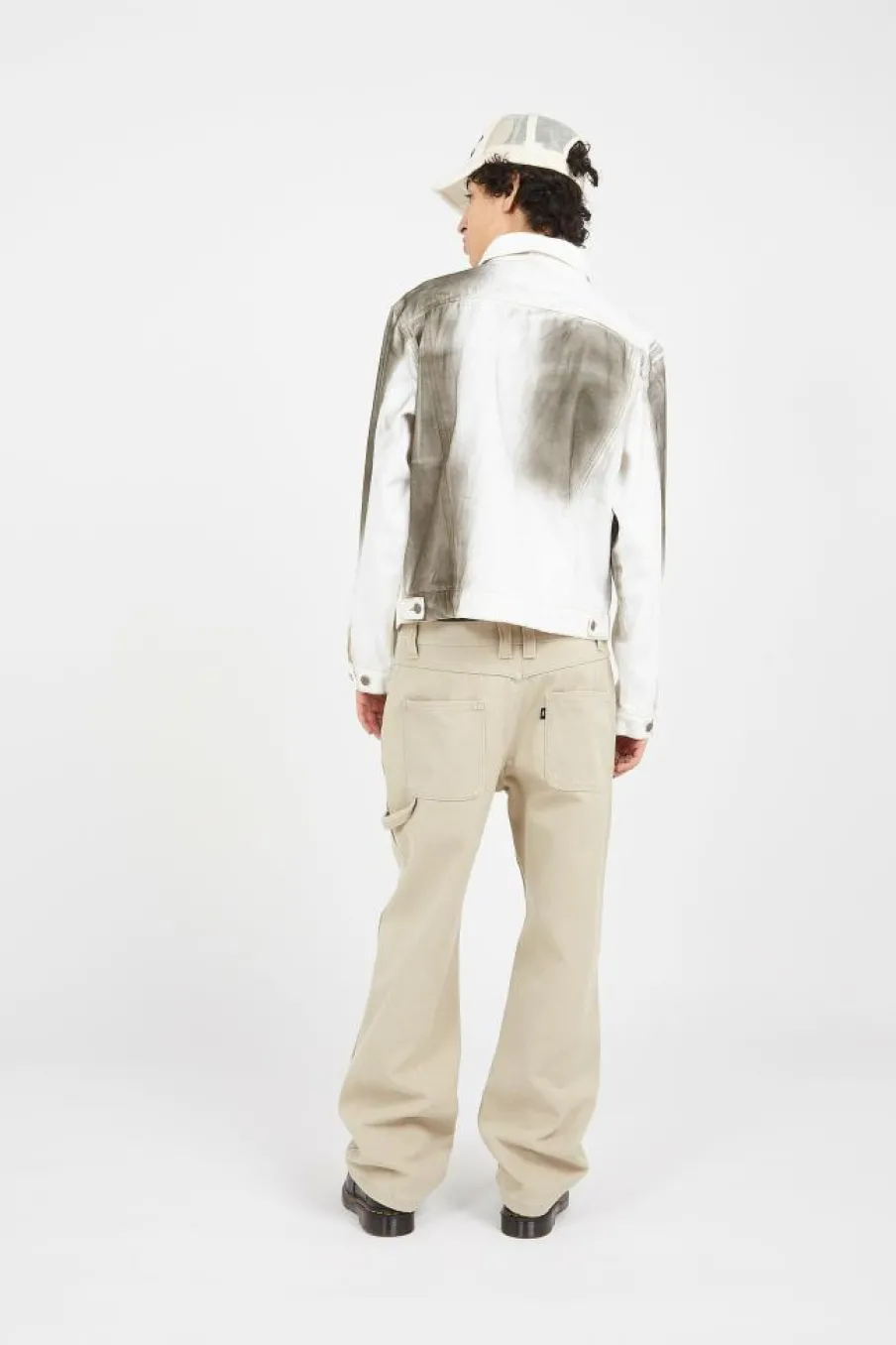 OIL STAINED TRUCKER - Veste | Blanc*ICE CREAM