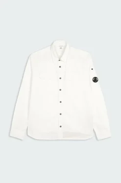 ORGANIC GABARDINE LENS - Chemise | Blanc*C.P. COMPANY