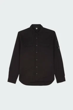ORGANIC GABARDINE LENS - Chemise | Noir*C.P. COMPANY Best