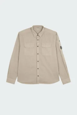 ORGANIC GABARDINE LENS - Chemise | Kaki*C.P. COMPANY Hot