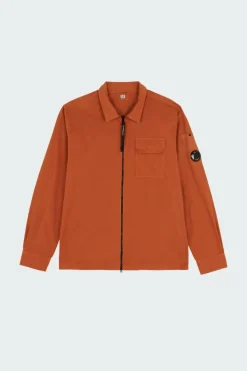 ORGANIC GABARDINE ZIPPED - Veste | Marron*C.P. COMPANY Online