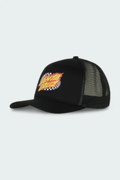 Oval Check Flame Meshback - Casquette | Noir*SANTA CRUZ Online