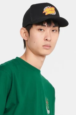 Oval Check Flame Meshback - Casquette | Noir*SANTA CRUZ Online