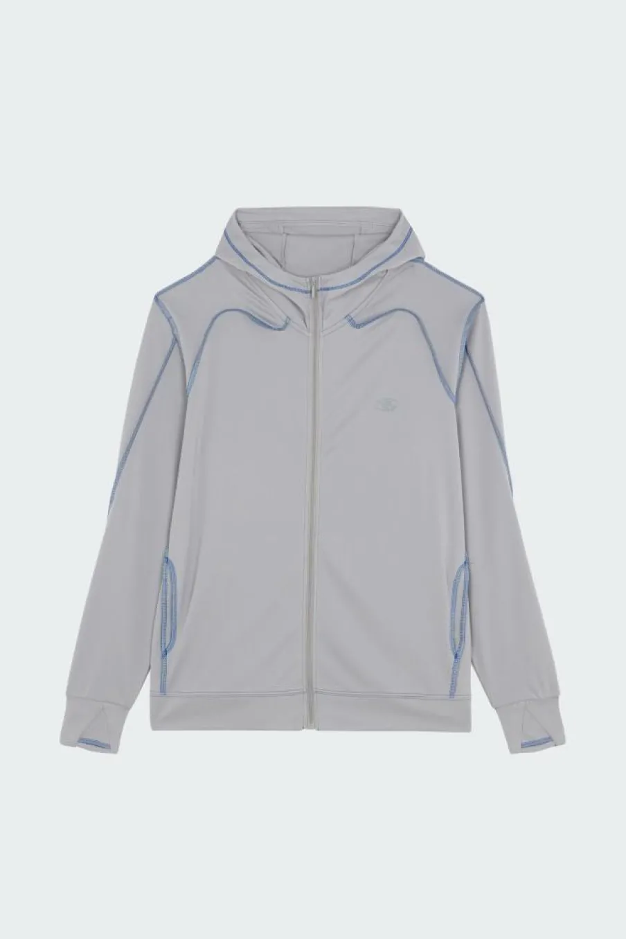 OVERLOCK MESH - Hoodie zippé | Gris*SAN SAN GEAR