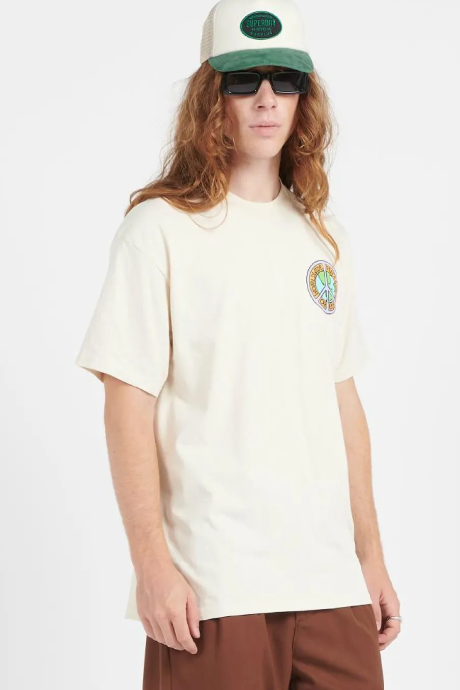PEACE & UNIT CRM - T-shirt | Beige*OBEY Hot