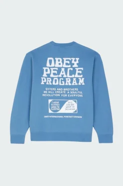 PEACE PROGRAM CREW - Sweatshirt | Bleu*OBEY Online