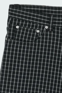 PLAID BAGGY DENIM SHORT - Short | Noir*OBEY Sale