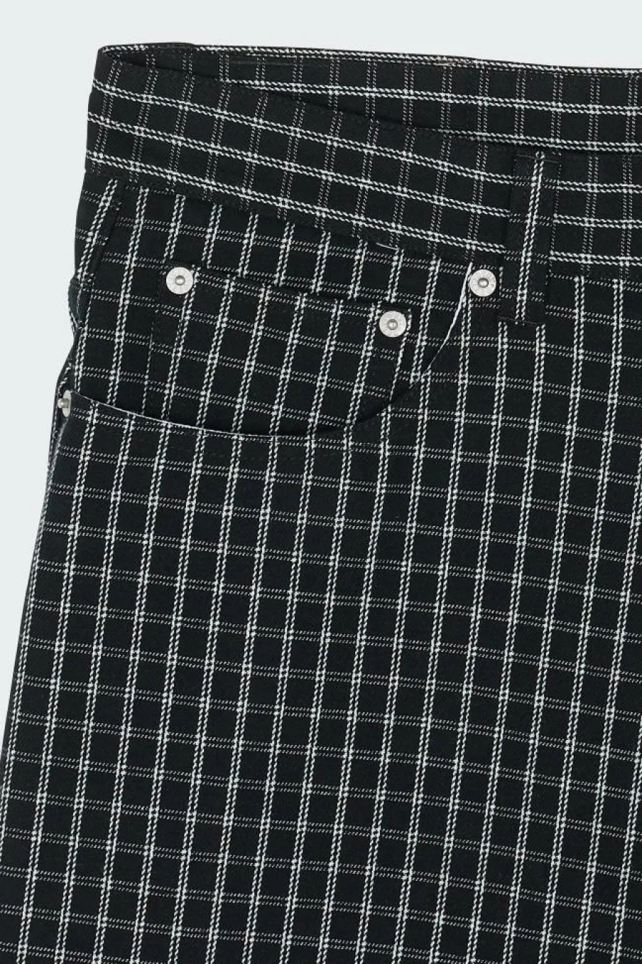 PLAID BAGGY DENIM SHORT - Short | Noir*OBEY Sale