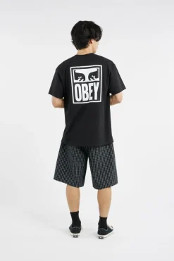 PLAID BAGGY DENIM SHORT - Short | Noir*OBEY Sale